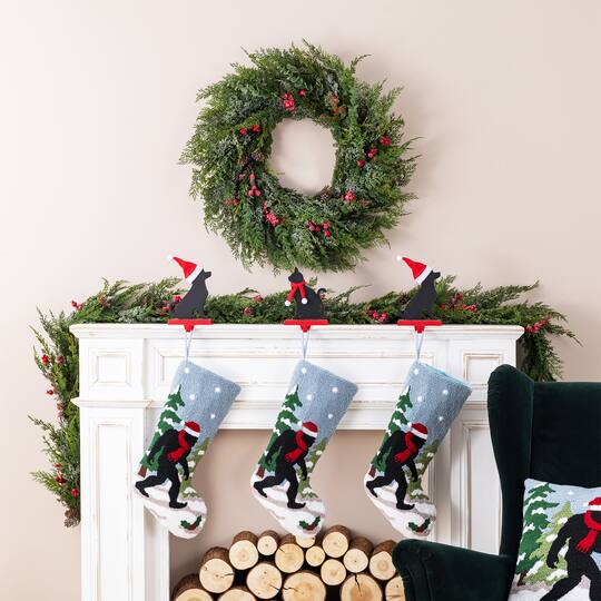 Glitzhome® 21" Bigfoot Hooked Christmas Stocking